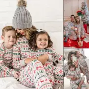 Family Matching Christmas Parent Child Adult Kids Pyjamas Nightwear PJs Xmas Set