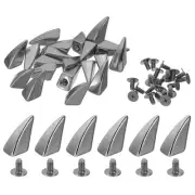 16mm Studs for Clothing, 20 Sets Studs and Spikes, 11x16mm, Black