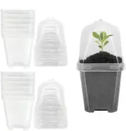 12 Sets Plants Nursery Pot, 13.5cm Plastic Square Nursery Flower Pots