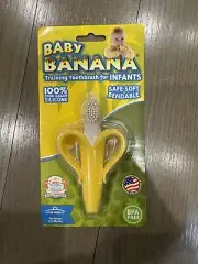 Yellow Banana Toothbrush Training Teether Tooth Brush for Infant, Baby&Toddler