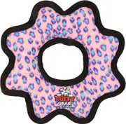 Ultimate Gear Ring Pink Leopard Tuff Dog Toy for Medium & Large Dogs by Tuffy