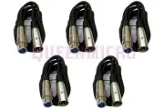 5x 3FT XLR 3Pin Male Female Mic Microphone Audio Shielded Cord Balanced Cable