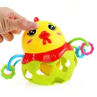在飛比找蝦皮商城優惠-小雞造型軟膠搖鈴 /健身球 嬰兒 抓握球 軟膠球 搖鈴球 學