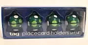 Turtle Place Card Holder Decor Set Of 4 Ceramic Rare Collectible Cute New In Box