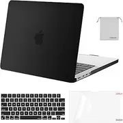 MOSISO Compatible with MacBook Pro 14 inch Case 2025-20211 M4 M3 M1 M2 A3112 A3185 A3401 A2992 A2918 A2779 A2442 Pro Max, Plastic Hard Shell&Keyboard Cover&Screen Protector&Storage Bag, Black