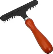 POPETPOP Dog Grooming Brush Durable Undercoat Rake for Shedding Pet Hair Removal Tool for Large Breeds Gentle Dematting Comb for Retrievers and Labradors Easy to Clean