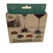 Wine Lives Glass Markers Cats Glass IDs Stemware Party Favor