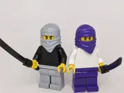 LEGO Female Ninja + Male Ninja Minifigure minifig castle katana