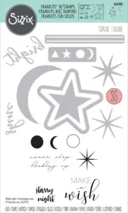 Sizzix Framelits Die with Stamps Make a Wish by Sophie Guilar 9pc Set