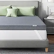 Firm Mattress Topper Queen Size - 2 Inch Charcoal-Infused Memory Foam Bed Topper for Back Pain Relief and Spinal Alignment, CertiPUR-US Certified, Removable Cover