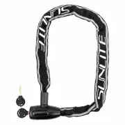 Lock Sunlite Defender Chain 6mmx35in Key Black w/Reflective