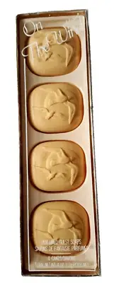VINTAGE DELAGAR PERFUMED GUEST SOAPS SET NEW IN BOX :SHELLS,BUTTERFLY,BIRDS...