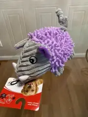 Petlou 10” Pastel Pals Warthog Dog Toy Purple Gray