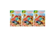 3x Crayola Childrens Creative 96 Page Whimsical Wheels Art Coloring Book 36m+