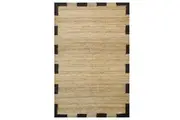 Rug Club-Handwoven Natural Jute Rug-Dash 1099-Natural/Black-160x230cm