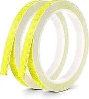 Reflective Tape, 2 Pcs Safety Warning Conspicuity Tape, (8m×1cm) 0.4In×26Ft High Visibility Prismatic Waterproof Arrow Shape Reflective Safety, Cars, Motorcycles, Trucks, Trailers, Vehicles(Yellow)