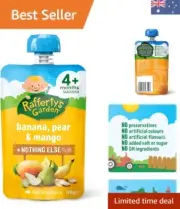 Banana, Pear and Mango Smooth Baby Food for 4+ Month Babies, 120g Case of 6