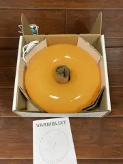 IKEA VARMBLIXT LED Table/Wall Donut Lamp Orange Glass/Round Sabine Marcelis NEW
