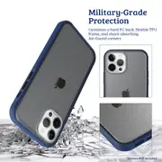 iPhone 12 Pro Max Compatible Case Cover With Heavy Duty Slim Tupoz - Black and Navy