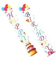 Cabilock 1Pair Birthday Party Door Curtain Unique Hanging Banner for Home Decoration Creative Couplets for Indoor Outdoor Celebrations Great Photo Prop for Welcoming Guests