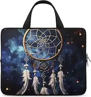 Laptop Case Sleeve Shockproof Computer Carrying Bag White Fantasy Dream Catcher Laptop Bag Tote Lightweight Notebook Case Cover Traveling Briefcase Handle Bags for Travel Business 17inch