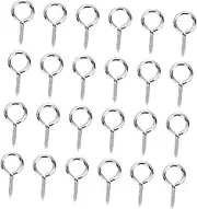 Anneome 36pcs Sheep Eye Screw Threaded Hook Self-Tapping Hook 26mm Indoor/Outdoor Use