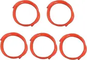 PowerMotor 5pcs Gas Fuel Hose 0.2''x39''(5mm x 1m) Carburetor Lines Hose Oil Pipe Tube Repleacment for ATV Dirt Bike Go Kart Mini Moto-Red