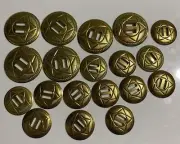 Lot of 19 Goldtone Round Conchos