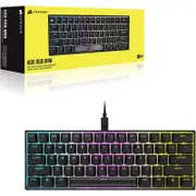 Corsair CH-9194014-NA K65 RGB Mini 60% Mechanical Gaming Keyboard, RGB, CHERRY MX SPEED Black