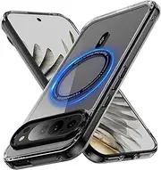 [RUNGOS] for Google Pixel 9 Pro XL Case Magsafe [Strong Magnetic] [Slim Fit][12Ft Drop Tested] Hard Back Clear Shockproof Case for Google Pixel 9 Pro XL Phone Case, Wireless Charging Magnetic Cover 2024