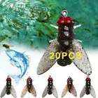 20PCS Simulated Flies Dry Flies Fishing Lures Kit Saltwater