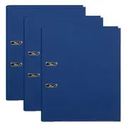 3x Marbig PE Lever Arch File Folder A4 Document Paper Organiser Holder Blue