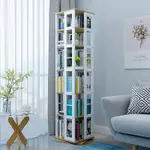 旋轉書架創意360度書櫃置物架現代鐵藝學生書櫃家用兒童轉角書架