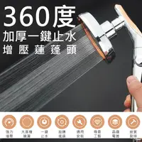 在飛比找PChome24h購物優惠-【WIDE VIEW】360度加厚一鍵止水增壓蓮蓬頭(CH-