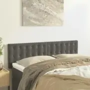 Dark Grey Velvet Headboard Set 72cm Stylish Bed Backrest 2 Pieces