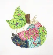 The Gingham Stitchery Tobacco Leaf Pumpkin Handpainted Needlepoint Canvas