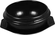 OKUMEYR Korean Soup Pot Ceramic Bibimbap Pot Stovetop Stone Bowl 1500ml Korean Style Cooking