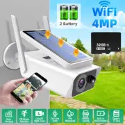 4MP Solar Security Camera System Wireless Home WiFi Outdoor Night Vision+Battery