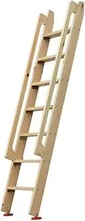 Wooden Bunk Bed Ladder, Anti-Slip RV Bunk Bed Ladder with Safety Handrails, Double Climbing Ladder, Suitable for Loft Bedrooms and Dormitories