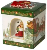Villeroy Boch Christmas Musical Gift Box Multi Coloured Bnib Rotating Santa Ligh