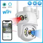 6MP 4K Dual Lens IP Camera WiFi Wireless Outdoor CCTV PTZ Home Security IR Cam