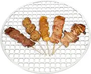 Acunny Round Fire Grille, Stainless Steel Grill Grid, Stainless Steel Round Grill, Multi-Purpose Cooling Cooking Baking Stand for Portable Fire Pit Outdoor BBQ Food Pizza Roasting