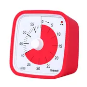 Visual Timer for Kids, 60-Minute Timer for Classroom Office Kitchen, Countdown Clock Timer for Children, Homeschool Supplies Study Tool (Red)