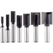 7PC 8mm Shank Bottom Cleaning Straight/Dado Router Bit Set 5,6,8,10,12,16,18mm