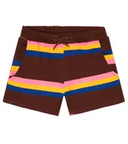[Mini Rodini] Mini Rodini Striped cotton jersey shorts M 12/18 brown