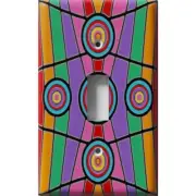 SnazzySwitch Retro Colors Decorative Light Switch Plate Cover