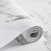 Drawer Liner 60cm x 6m, Marble Pattern Print Shelf Liners Non-Adhesive Drawer Liner EVA Fridge Mats Waterproof Oil-Proof for Cabinet Kitchen Bedroom Bathroom Office((Marble Pattern)