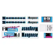 Mongoose - 1989 M1 for White, Red or Chrome frame Decal set - old school bmx
