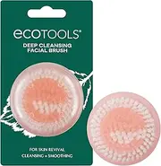 [Ecotools] Deep Cleansing Facial Brush, Manual Facial Cleansing Brush Exfoliates & Deeply Cleanses, Remove Makeup & Dry Skin, Eco-Friendly Face Brush for Cleansing, Color May Vary, 1 Count