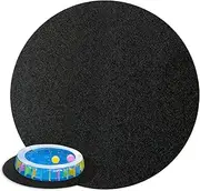 Hot Tub Pad | 3.7m Diameter Large Round Hot Tub Mat | Absorbent Slip-Proof Ground Base Large Round Floor Protector for Pools, BBQ & Deck
